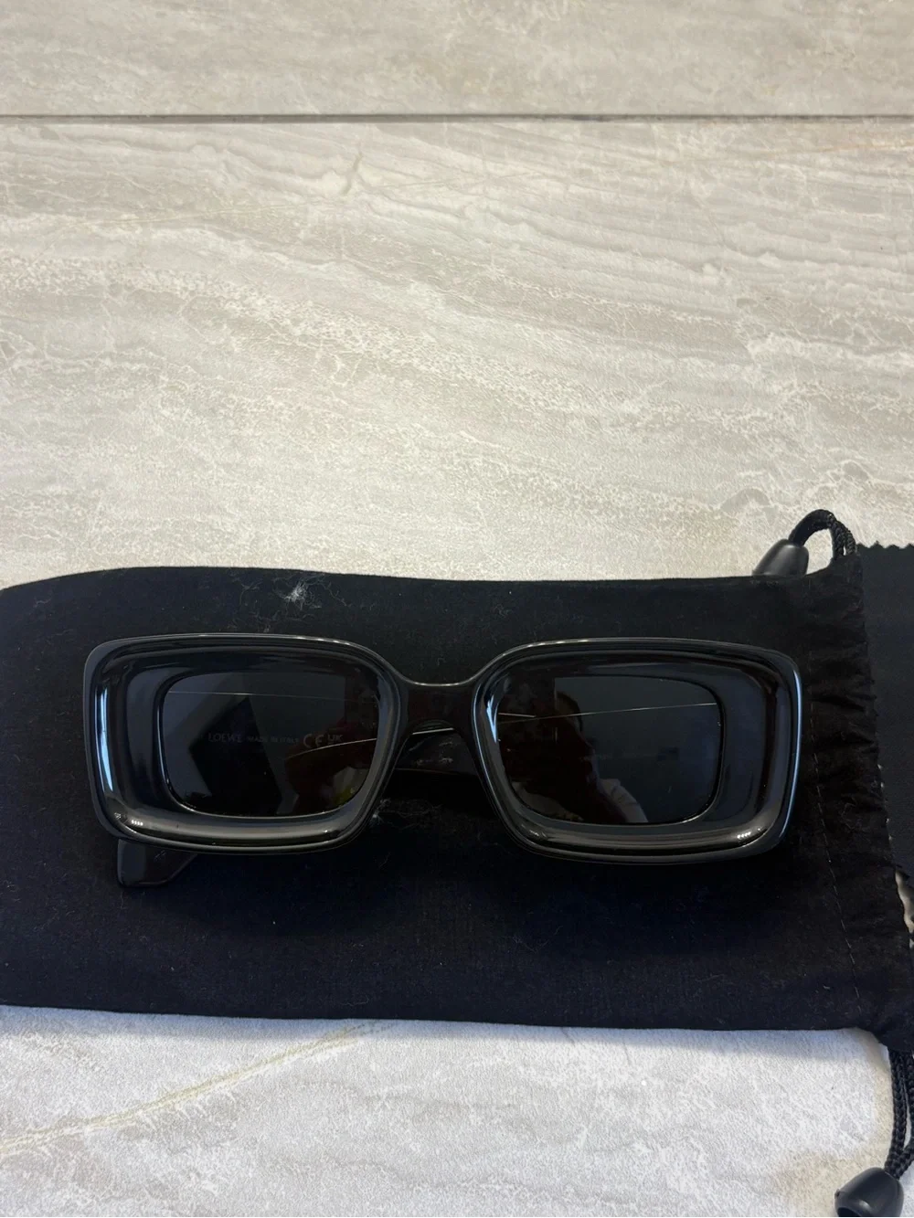 Loewe Black Rectangular Women's Sunglasses